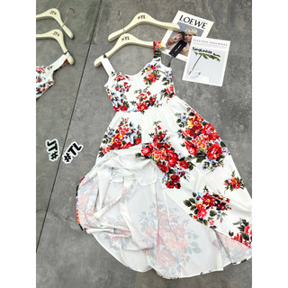 Đầm 2s hoa trắng