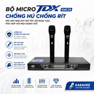 Bộ Micro TDX KMC39, Chống Hú Chống Rít, Míc Hát Nhẹ Hút Âm Tốt, Độ Nhạy Cao, Phù Hợp Với Mọi Giọng Hát, Âm Sáng
