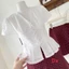 Set Bộ Nữ Áo Xô Hoa Nổi Cổ V Chiết Eo Dáng Peplum Mix Chân Váy Chấm Bi Mango Có Lót Trong Cá Tính