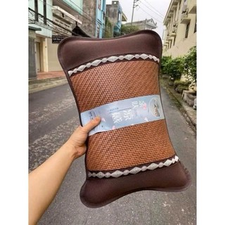 Gối Ngủ Mây Tre Mát Mẻ Mùa Hè, Gối Ngủ Điều Hoà Massage Giúp Thoáng Khí, Thư Giãn Mát Lạnh NLC