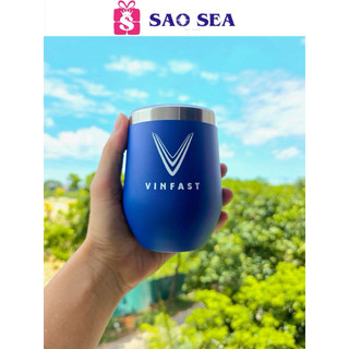 Cốc Giữ Nhiệt Mini VinFast 360ml Inox Có Nắp, Ly Giữ Nhiệt Văn Phòng Nhỏ Gọn Màu Xanh