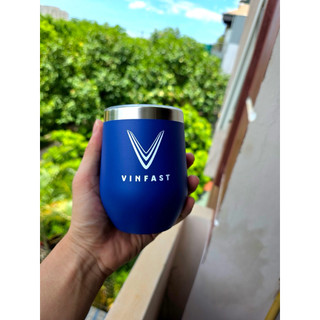 Cốc Giữ Nhiệt Mini VinFast 360ml Inox Có Nắp, Ly Giữ Nhiệt Văn Phòng Nhỏ Gọn Màu Xanh