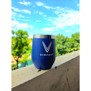 Cốc Giữ Nhiệt Mini VinFast 360ml Inox Có Nắp, Ly Giữ Nhiệt Văn Phòng Nhỏ Gọn Màu Xanh