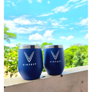 Cốc Giữ Nhiệt Mini VinFast 360ml Inox Có Nắp, Ly Giữ Nhiệt Văn Phòng Nhỏ Gọn Màu Xanh