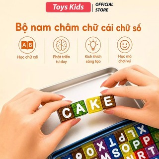 Bộ Xếp Hình Nam Châm Chữ Và Số Cho Bé 40PCS Đồ Chơi Giáo Dục