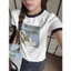 Áo phông chữ short viền cổ, áo thun tay ngắn 80430 TCHOOSE
