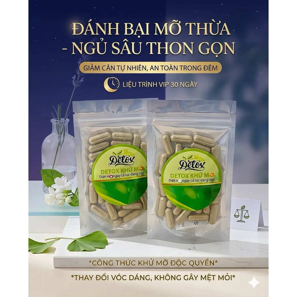 Tui zip xanh thảo mộc de. tóc