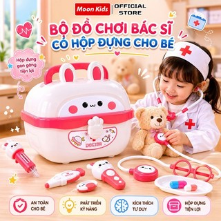 Bộ đồ chơi bác sĩ cho bé gái bé trai có đèn mô phỏng thiết bị y tế nhập vai bác sĩ nha khoa y tá