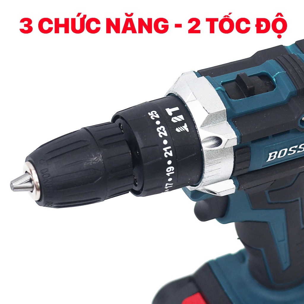 [Tặng phụ kiện] Bộ máy khoan giá đình đa năng BS BOSSUN BS-ID1072VF, Lực 55Nm, 3 chức năng khoan vít