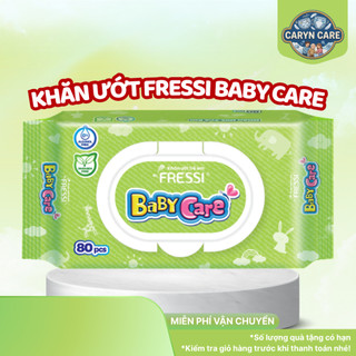 Khăn Ướt Fressi BabyCare nắp nhựa (80 tờ) Chính Hãng – An Toàn Dịu Nhẹ