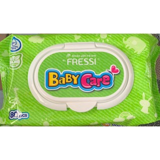 Khăn Ướt Fressi BabyCare nắp nhựa (80 tờ) Chính Hãng – An Toàn Dịu Nhẹ