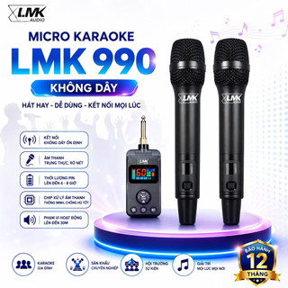 Micro Karaoke LMK 990 Không Dây, Sài Trên Xe Ôtô, Loa Kéo, Amply, Dàn Karaoke Gia Đình, Loa Bluetooth Mini, Âm Thanh Hay