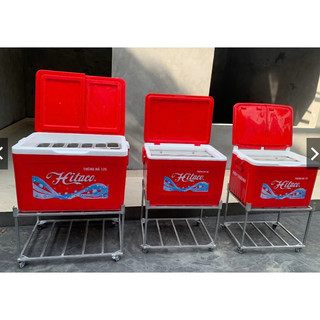 Khung Kệ đế di chuyển , Chân tháo lắp gấp gọn cho thùng đá 60L Nhựa ABS - bánh xe chịu lực 150kg .