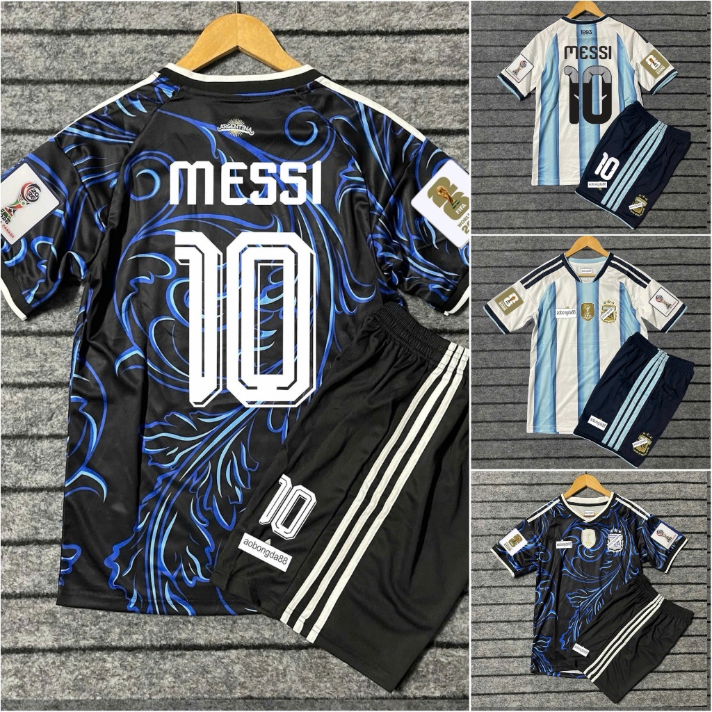 Bộ Quần Áo Bóng Đá ĐT Argentina Sân Nhà WC 2026 - Vải Polyester Gai Thái Cao Cấp