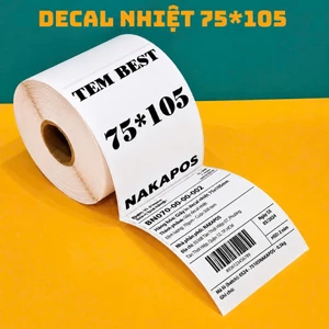 Giấy in đơn hàng 75x105 mm in decal 75*105 in vận đơn DÁN ĐƯỢC 75*105 giấy nhiệt 7,5x10,5 tem mã vạch phiếu ship