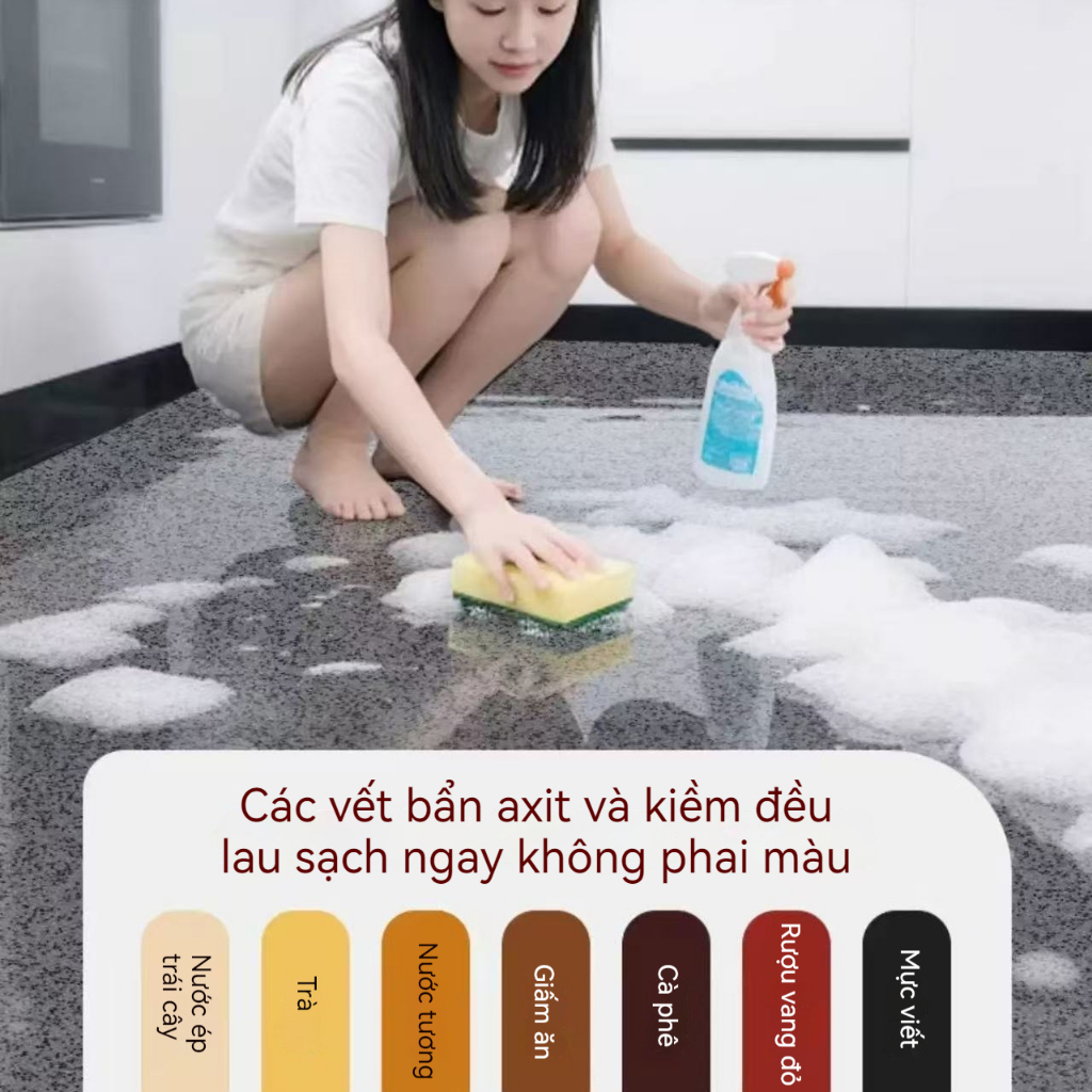 [3Kg ~ 2m²] Sơn sàn tự san phẳng cát màu Epoxy, cải tạo sàn không đục phá, chống thấm, bền đẹp