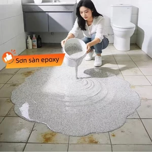 Sơn sàn tự san phẳng cát màu epoxy , cải tạo sàn không đục phá, chống thấm, bền đẹp