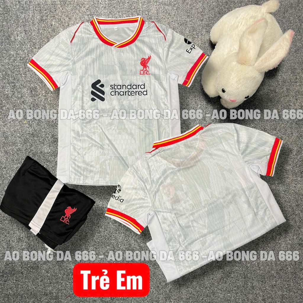(FREE SHIP) Áo Bóng Đá, Áo Đá Banh Trẻ Em Câu Lạc Bộ Liverpool Mùa giải 25/26  - Vải Mè Thái Cao Cấp