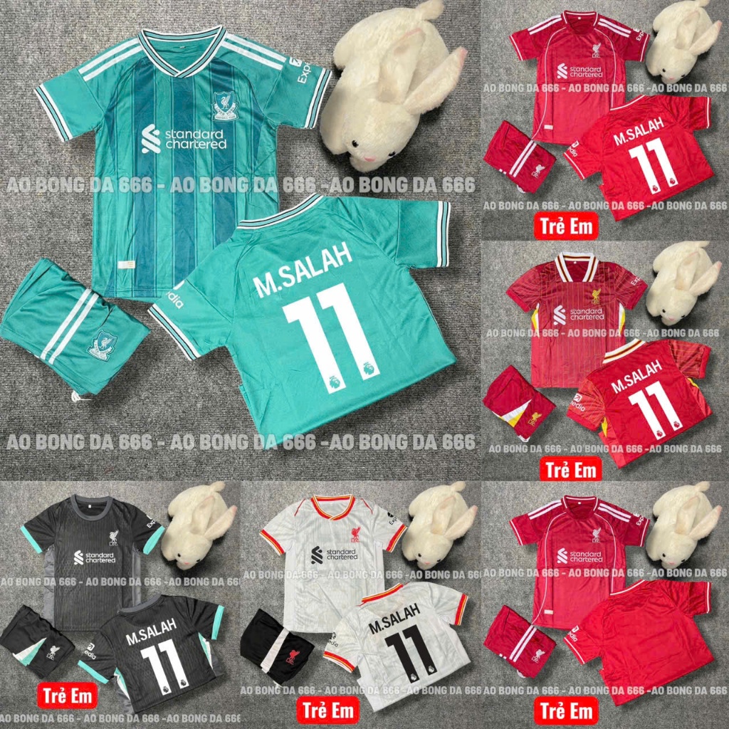 (FREE SHIP) Áo Bóng Đá, Áo Đá Banh Trẻ Em Câu Lạc Bộ Liverpool Mùa giải 25/26  - Vải Mè Thái Cao Cấp