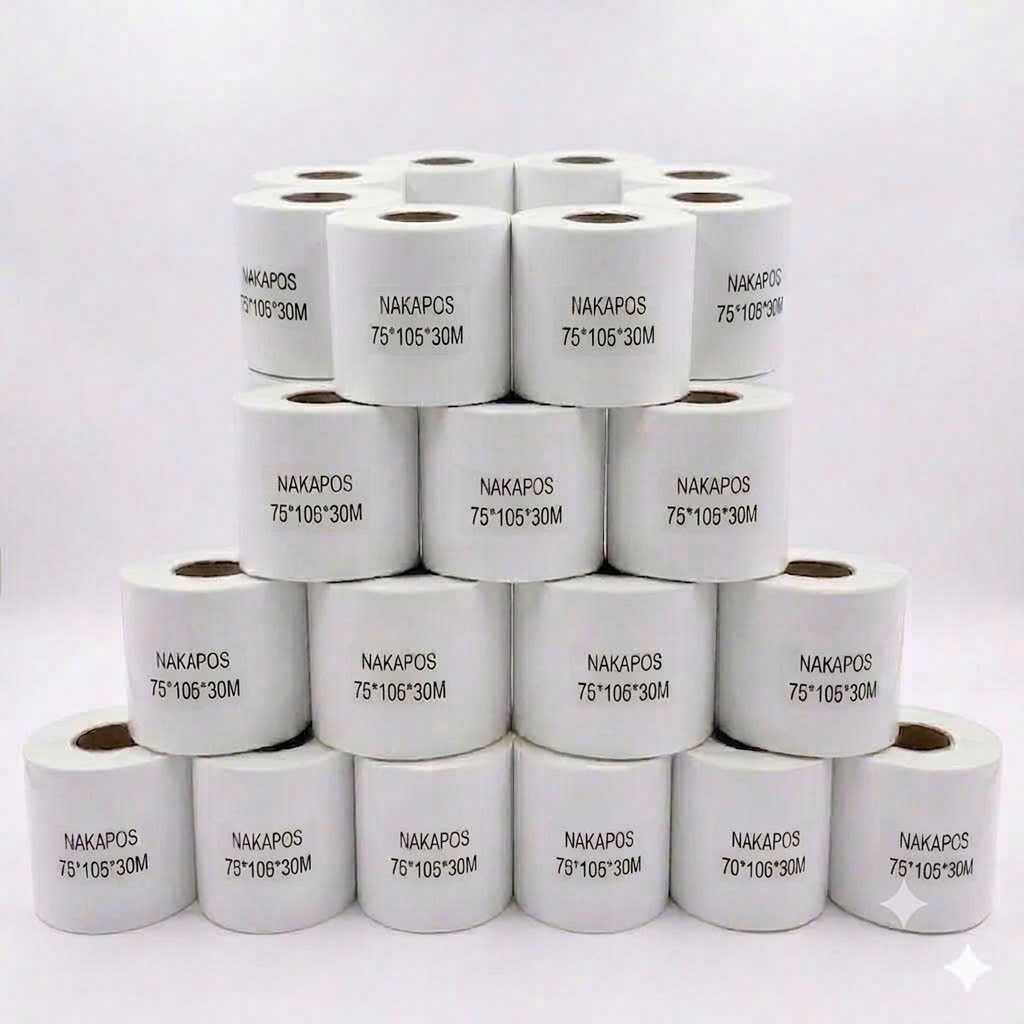 [COMBO 20 CUỘN] Giấy in đơn vận chuyển 75x105mm decal 7.5x10.5 giấy in nhiệt 75*105  giấy in mã vạch 75x105 in đơn hàng