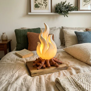 Đèn Decor Phòng Ngủ Dạng Ngọn Lửa , Đèn Lửa Decor Trang Trí Phòng Ngủ Bàn Sách ,Đống Lửa Decor