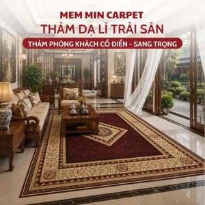 Thảm Trải Sàn Phòng Khách, Thảm Bali Trải Sàn Trang Trí Phòng Khách Kích Thước 2mx3m, 1m6x2m - MemMinCarpet - THB06