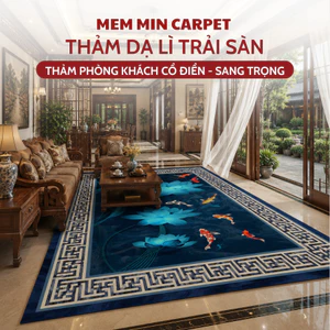 Thảm Bali Trải Phòng Khách, Thảm Trải Sàn Cổ Điển Họa Tiết Cực Bắt Mắt (2) - MemminCarpet - THB03