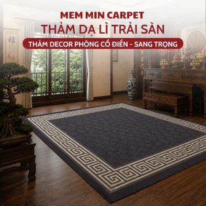 Thảm Trải Sàn Phòng Khách, Thảm Bali Hoa Lá 5D New 2024 Trải Sàn Trang Trí Phòng Khách - MemMinCarpet - THB07