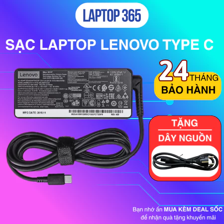 Sạc Laptop Lenovo ThinkPad E14 , Sạc Lenovo ThinkBook 14 / Thinkbook 16 , Sạc Lenovo Yoga Slim 5 / Slim 7, 65W 95W 100W