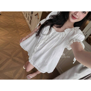Váy Xuông Thô Boi Cổ Viền Ren KAB