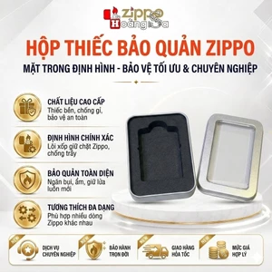Hộp thiếc trưng bày bảo quản Zippo, Dupont (Mẫu Mới)