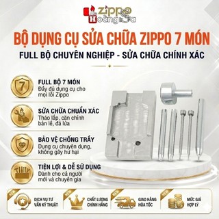 Full bộ dụng cụ sửa chữa, thay linh kiện ruột Zippo