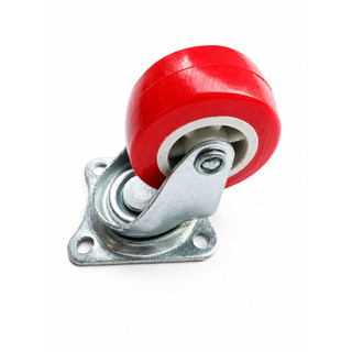 Bánh Xe Nhựa Đỏ Xoay 360 Độ( 2 cái) Có Khóa / Không Khóa – Bánh Xe Đẩy Chịu Lực Nhiều Kích Cỡ