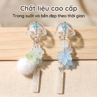 Móc Khóa Lá Phong Tuyết Trắng Handmade, Dây Đeo Điện Thoại Dễ Thương, Phụ Kiện Trang Trí Túi Xách Cao Cấp