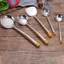 Bộ Muôi Inox Cao Cấp Cán Vàng ( Muôi Thủng - Muôi Canh - Xẻng Xào)