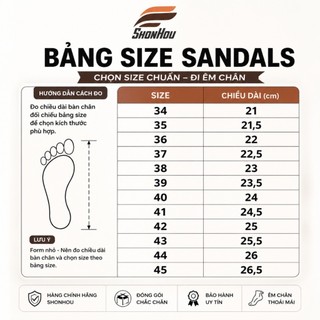 Dép Sandal  SHONHOU ST405 Học Sinh Đế EVA Nhẹ Chống Trượt