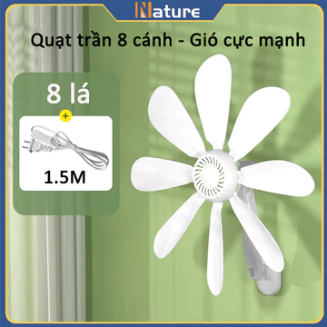 🔥COD🔥Quạt Treo Tường & Trần Mini Cho Phòng Tắm Và Nhà Bếp, Quạt Treo Tường, Quạt Rèm, Hướng Điều Chỉnh 360 Độ,Dây 4 Mét