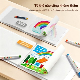 Bút Màu Sáp Không Bẩn Tay 12/24/36/48 Màu Cho Bé Vẽ Lụa DIY, Sáp Dầu Mịn Mượt, An Toàn Cho Da Bé, Màu Sắc Rực Rỡ