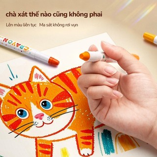 Bút Màu Sáp Không Bẩn Tay 12/24/36/48 Màu Cho Bé Vẽ Lụa DIY, Sáp Dầu Mịn Mượt, An Toàn Cho Da Bé, Màu Sắc Rực Rỡ