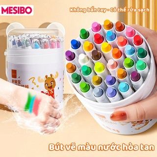 Bút Màu Sáp Không Bẩn Tay 12/24/36/48 Màu Cho Bé Vẽ Lụa DIY, Sáp Dầu Mịn Mượt, An Toàn Cho Da Bé, Màu Sắc Rực Rỡ
