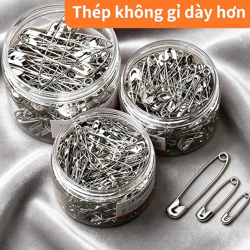 Kẹp an toàn inox chống gỉ đa kích thước cố định vải quần áo thẻ thủ công thiệp cưới bền bỉ