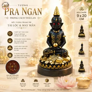 Tượng Trang Trí Bàn Làm Việc Cao 20cm Decor Góc Phòng Phong Cách Thái Lan
