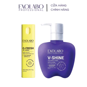 COMBO TOÀN DIỆN - Kem Trắng Răng V-Shine & Xịt Thơm miệng G-Fresh - Bộ Đôi Chăm Sóc Tại Nhà, Làm Trắng Răng