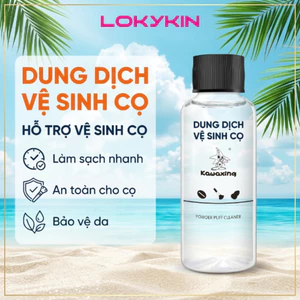 Nước rửa cọ / mút tán kem nền- sử dụng kèm máy rửa cọ tự động Lokykin