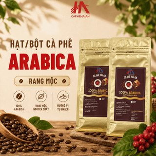 [HOT] Hạt, Bột Cà Phê Arabica Rang Light Chua Nhiều Hải An Nguyên Chất Thơm Tự Nhiên, Gu Đậm Vị Túi 500G