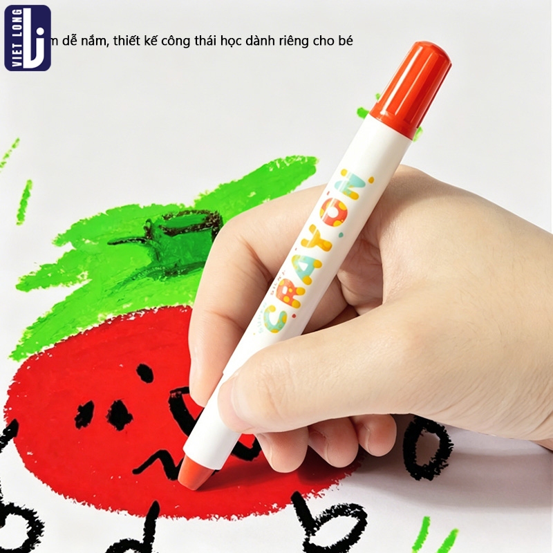 Màu Sáp Lụa Silky Crayon Bộ 48 Màu, Cho Bé Vẽ Mỹ Thuật Màu Đậm, Sáp Dầu Thiết Kế Sáng Tạo, An Toàn Tay
