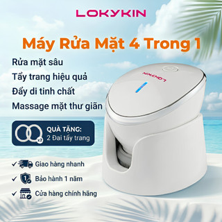 Máy Rửa Mặt 4 trong 1 Lokykin - Tẩy Trang, Làm Sạch Sâu, Đẩy Tinh Chất, Massage Thư Giãn Nâng Cơ Mặt Hiệu Quả