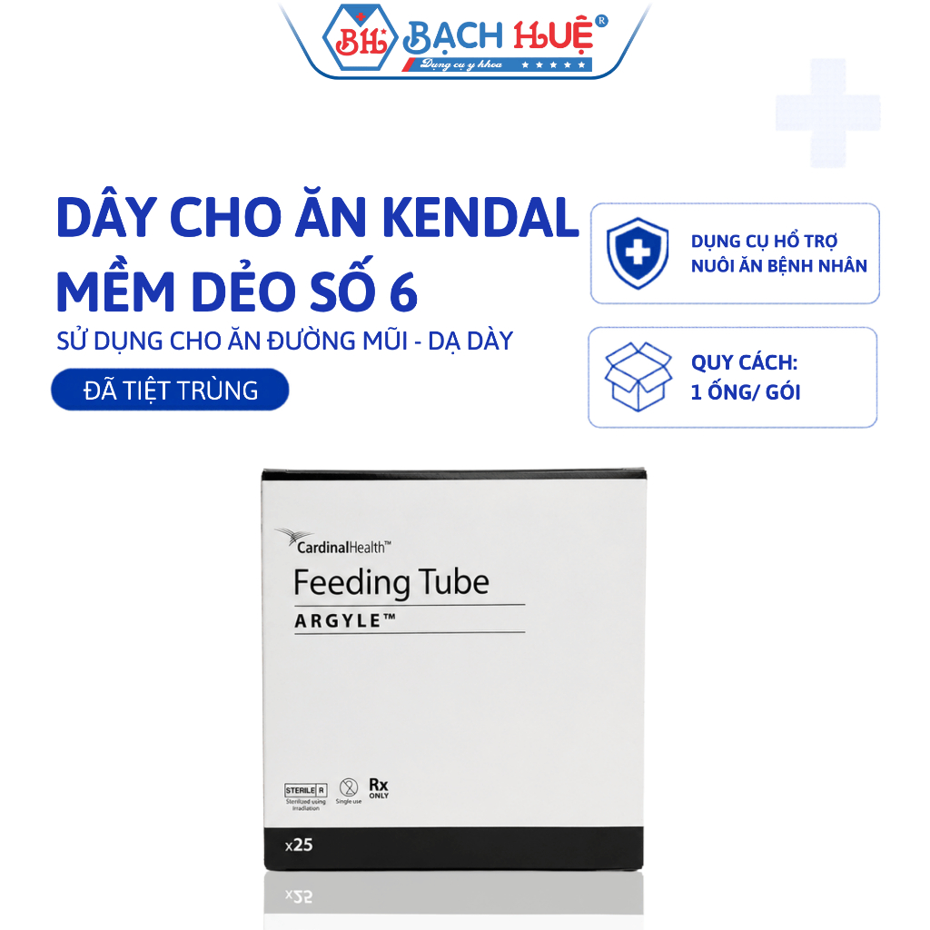 Dây Cho Ăn Kendal Số 6 Có Nắp Mềm Dẻo - Ống Thông Nuôi Ăn Y Tế Mềm Dẻo An Toàn Cho Bệnh Nhân