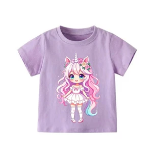 👕 Áo Thun Bé Gái mềm mịn thoáng mát in hình dễ thương 👕 AT785
