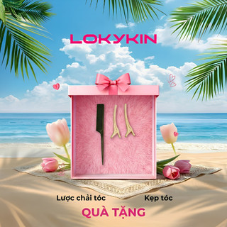 Quà tặng kèm combo lược và kẹp khi mua Máy uốn tóc làm xoăn tự động LOKYKIN